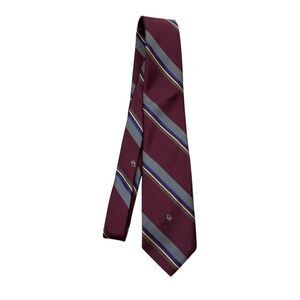 Men’s‎ Vintage Christian Dior Burgundy Striped Silk Blend Neck Tie